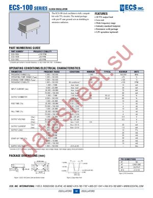 ECS-100A-010 datasheet  